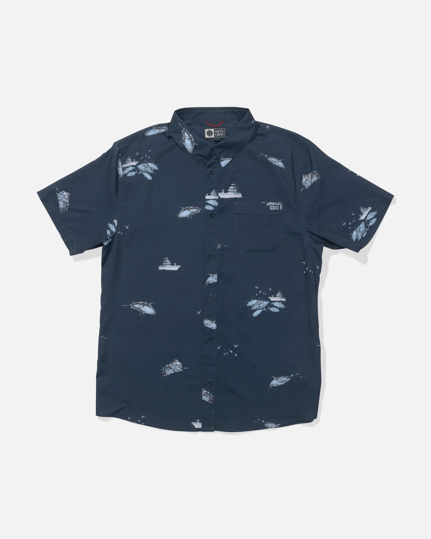 Salty Crew Breezer Perf Buttom Up Midnight Navy