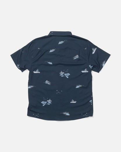 Salty Crew Breezer Perf Buttom Up Midnight Navy
