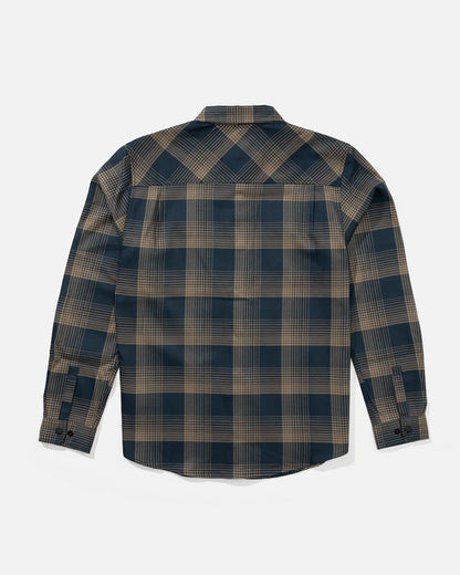 Salty Crew Fathom Ls Teach Flannel Midnight Navy