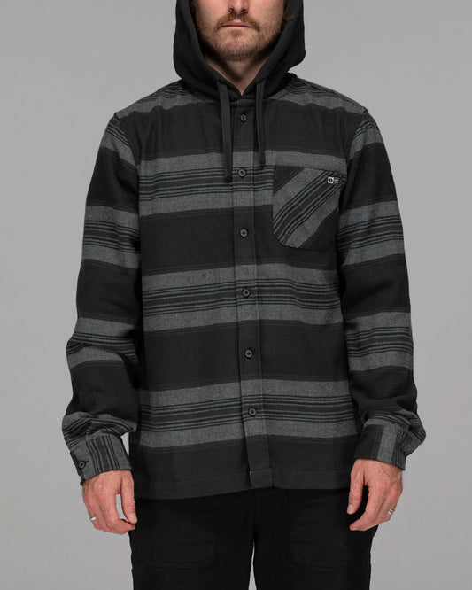 Salty Crew Outback Hooded Coal