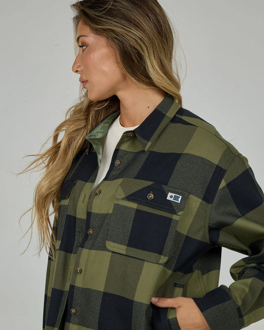 Salty Crew Fathom Flannel Olive