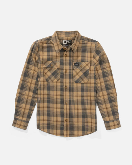Salty Crew Daybreak Boys Flannel Khaki