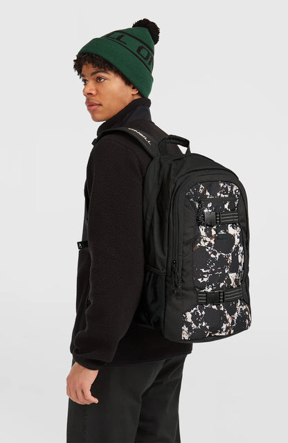 O'Neill Boarder Backpack Black Beige Quarry