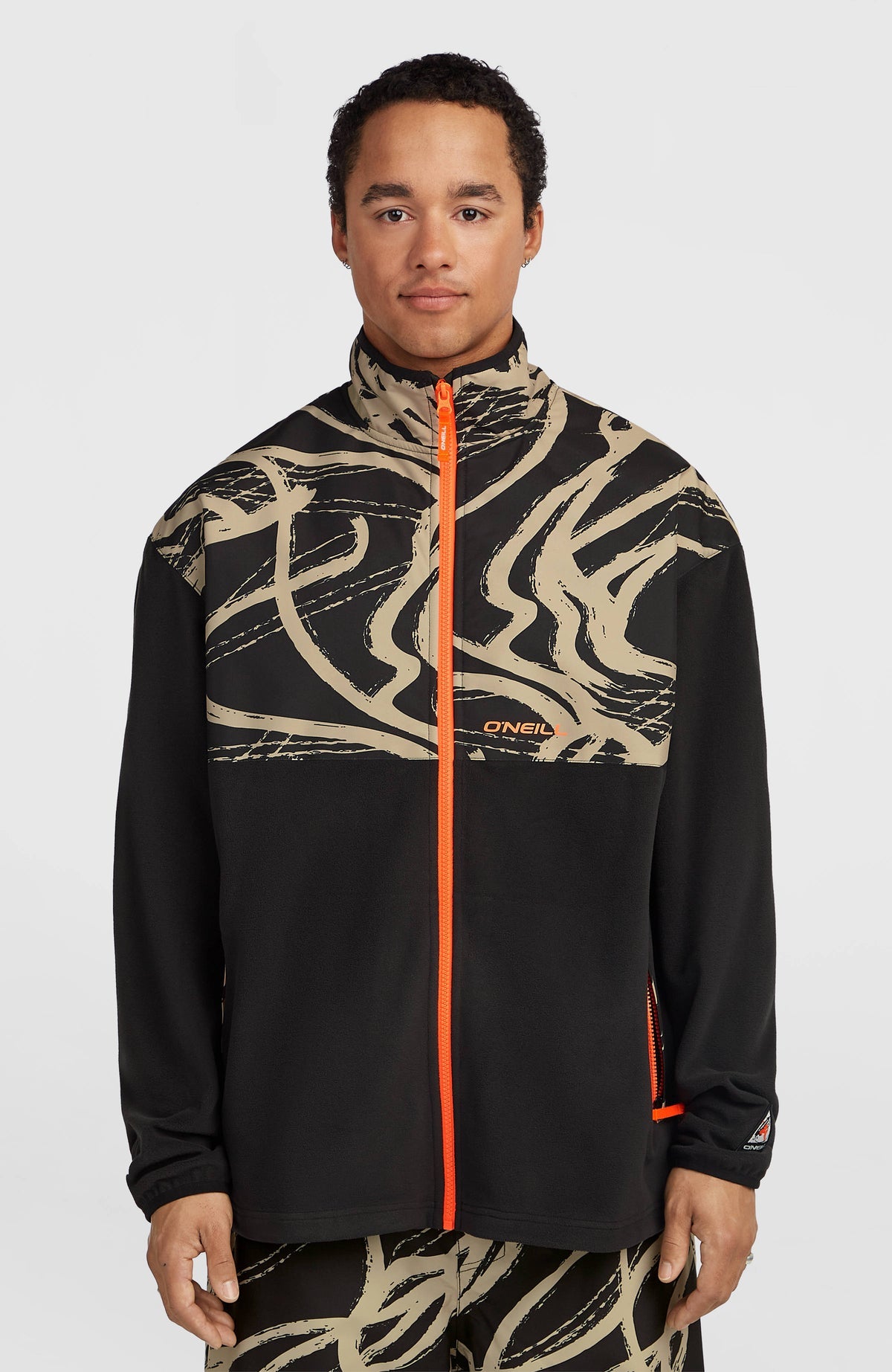 O'Neill | Men FWC'Play Polartec Full-Zip Hyperfleece | Beige Snowtracks
