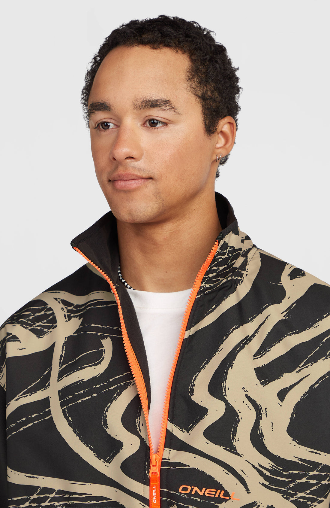 O'Neill | Men FWC'Play Polartec Full-Zip Hyperfleece | Beige Snowtracks
