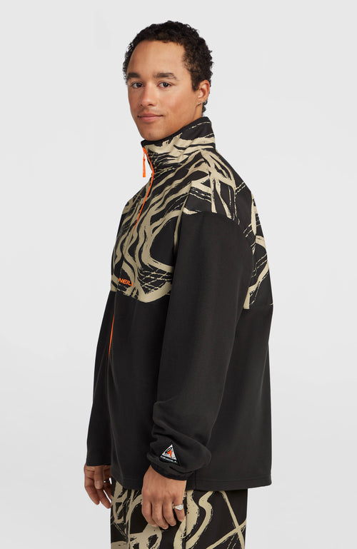 O'Neill | Men FWC'Play Polartec Full-Zip Hyperfleece | Beige Snowtracks