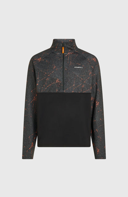 O'Neill | Man FWC'Cruz Printed Half-Zip Fleece | Black Basalt