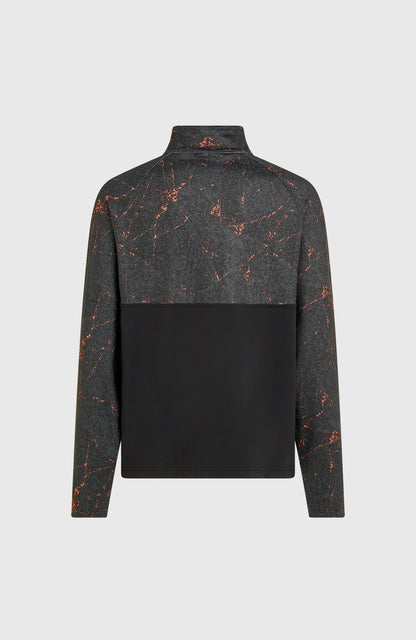 O'Neill | Man FWC'Cruz Printed Half-Zip Fleece | Black Basalt