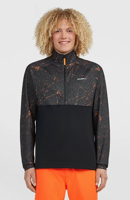 O'Neill | Man FWC'Cruz Printed Half-Zip Fleece | Black Basalt