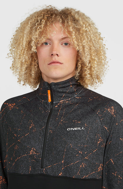 O'Neill | Man FWC'Cruz Printed Half-Zip Fleece | Black Basalt