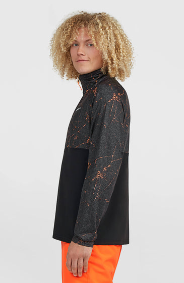 O'Neill | Man FWC'Cruz Printed Half-Zip Fleece | Black Basalt