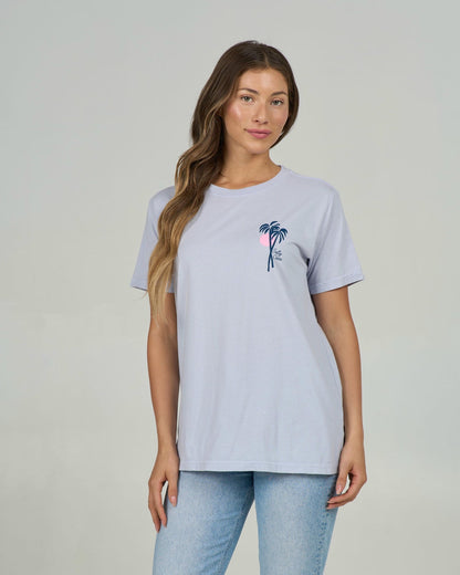 Salty Crew Geo Palm BF Tee Fog