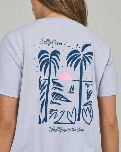 Salty Crew Geo Palm BF Tee Fog