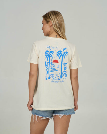 Salty Crew Geo Palm BF TEE - White