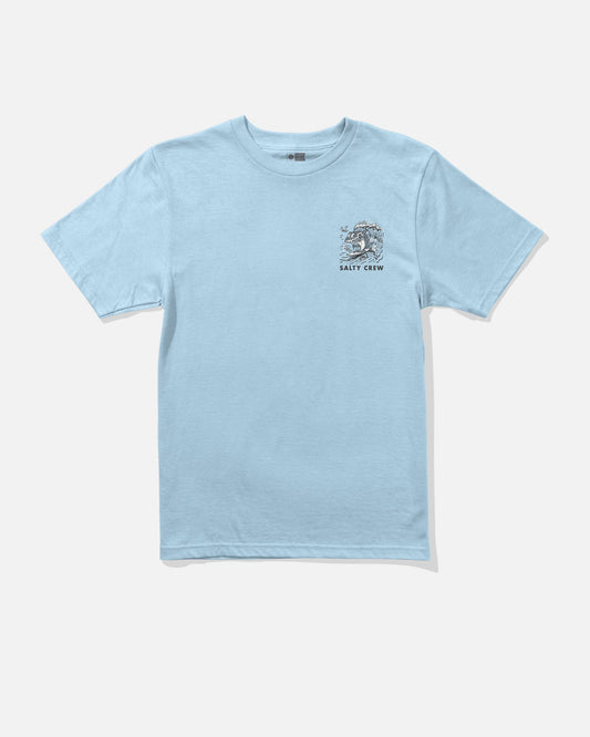 Salty Crew surf shark Boys SS Tee Blue sky