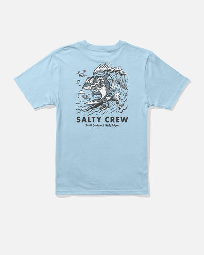 Salty Crew surf shark Boys SS Tee Blue sky