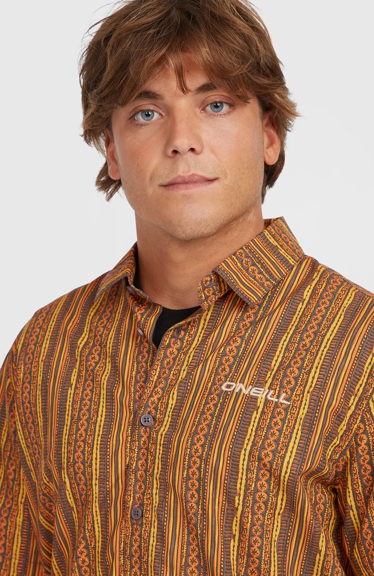 O´Neill Print Shirt Orange Pressed Lines