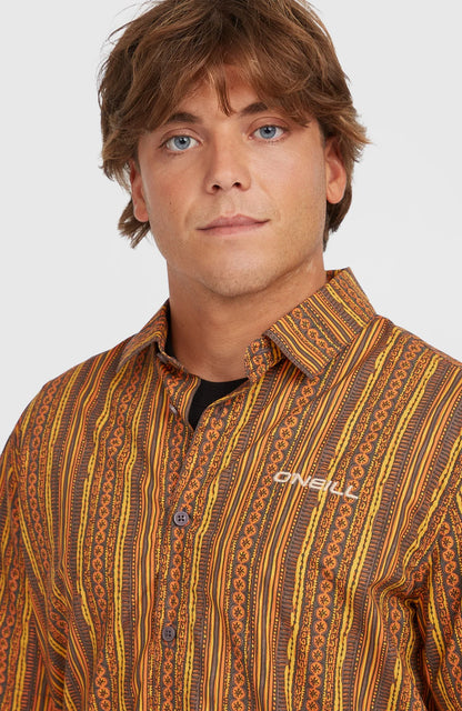 O´Neill Print Shirt Orange Pressed Lines