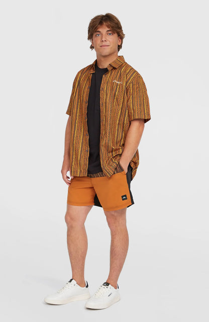O´Neill Print Shirt Orange Pressed Lines