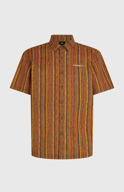 O´Neill Print Shirt Orange Pressed Lines