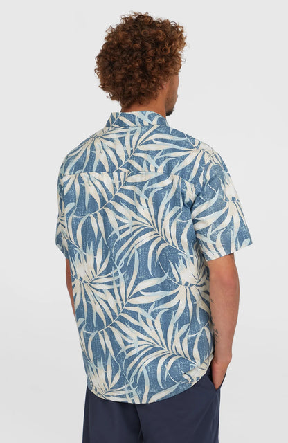 O´Neill Print Shirt Blue Dipped Leaves