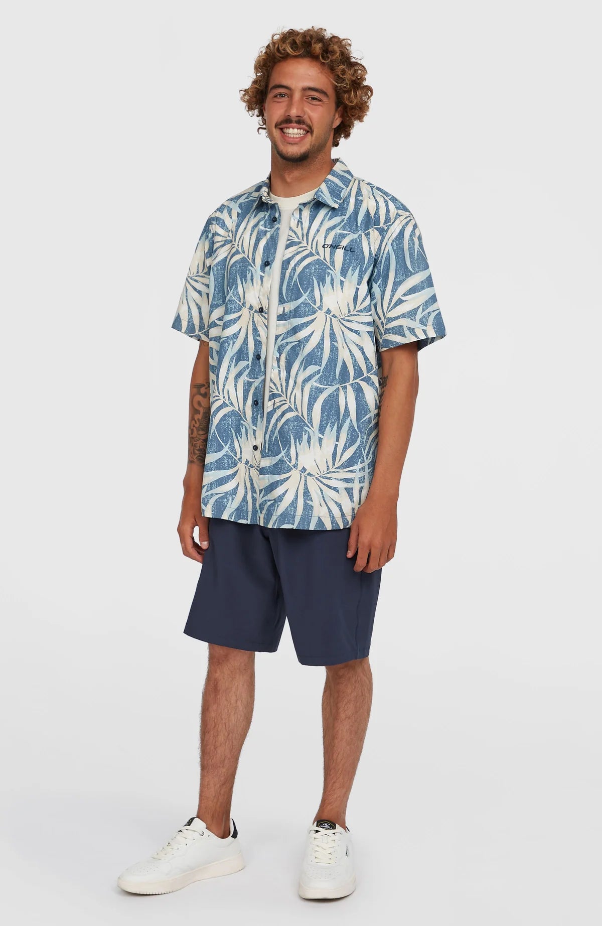O´Neill Print Shirt Blue Dipped Leaves