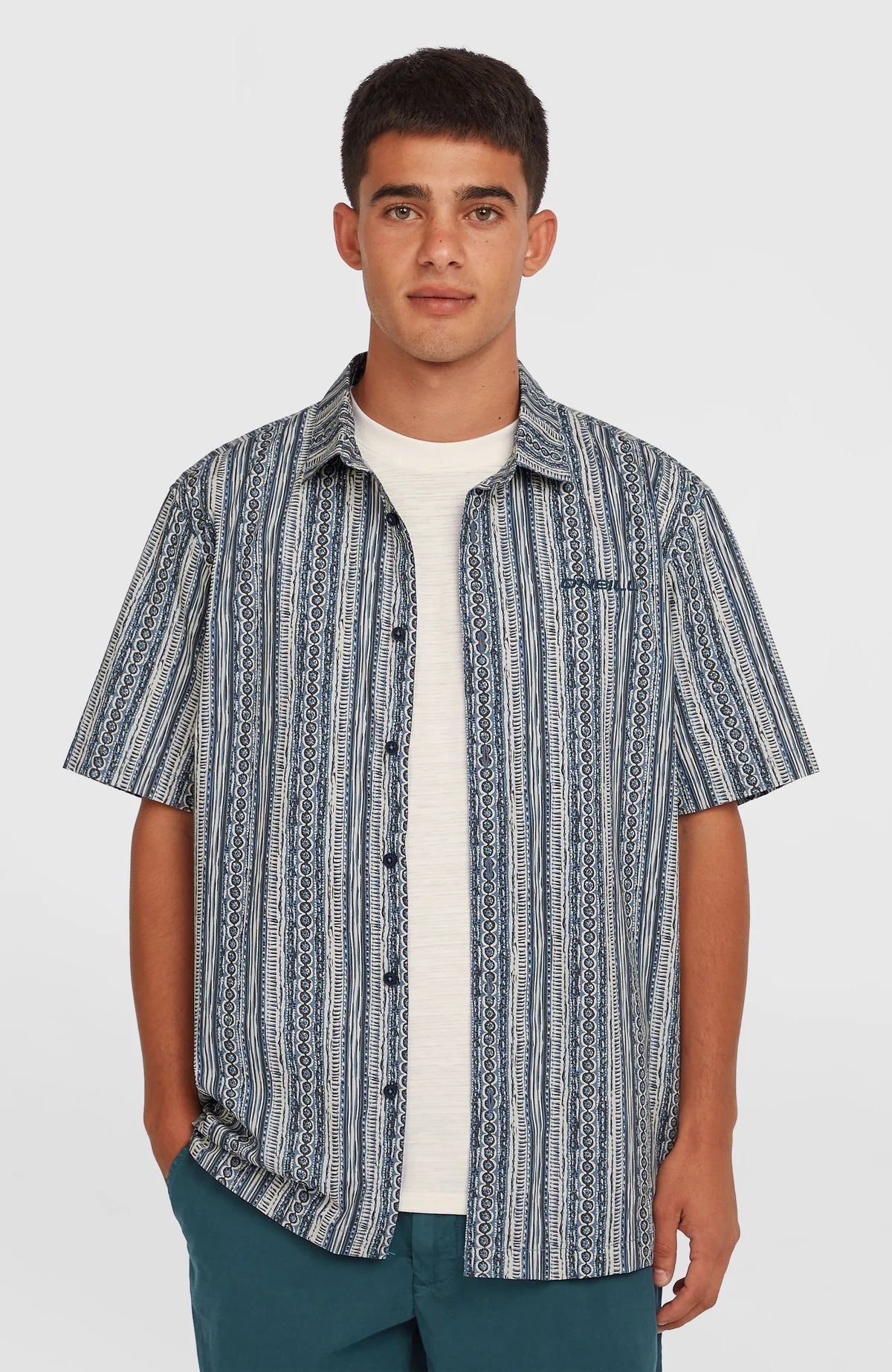 O´Neill Print Shirt Blue Pressed Lines