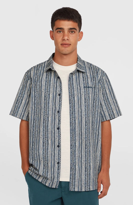 O´Neill Print Shirt Blue Pressed Lines