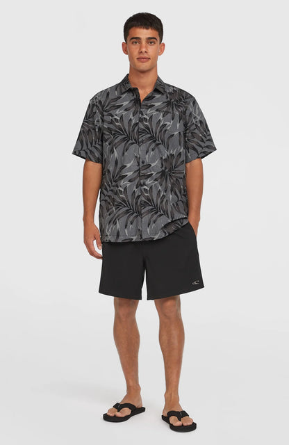 O´Neill Print Shirt Black Dipped Leaves
