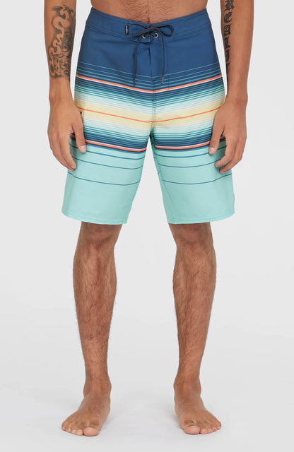 O'Neill Men Hyperfreak Heat Stripe 21'' Boardshorts | Blue