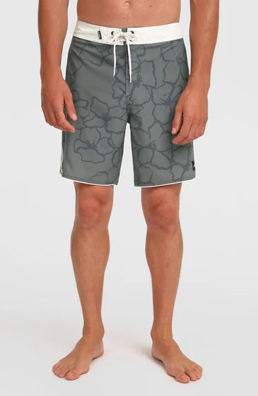 O'Neill Men Hyperfreak Mysto Scallop 19'' Boardshorts Mulled Basil