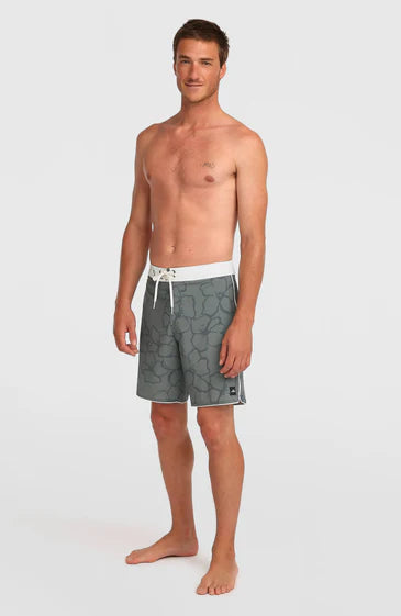 O'Neill Men Hyperfreak Mysto Scallop 19'' Boardshorts Mulled Basil