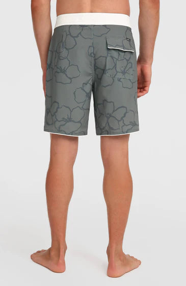 O'Neill Men Hyperfreak Mysto Scallop 19'' Boardshorts Mulled Basil