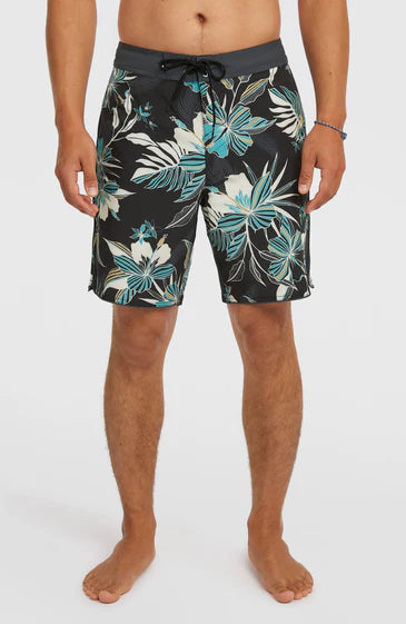O'Neill Men Hyperfreak Mysto Scallop 19'' Boardshorts Black