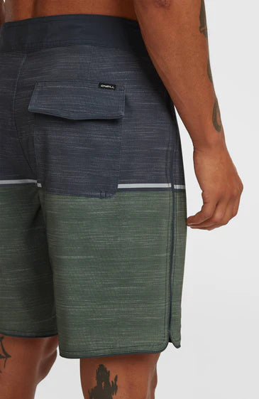 O'Neill Men Hyperfreak Mysto Block Scallop 19" Boardshorts