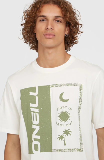 O'Neill Men Front Print T-Shirt Snow White