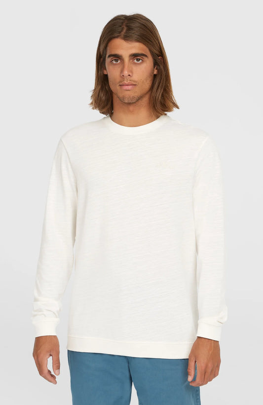 O'Neill Men Slub Long-Sleeve T-Shirt White