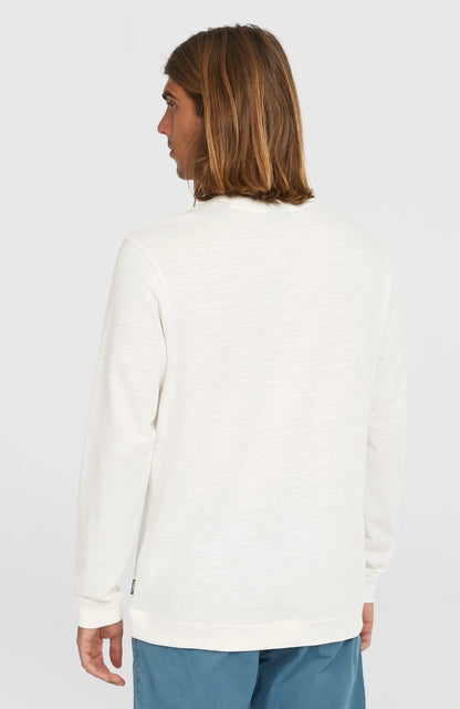 O'Neill Men Slub Long-Sleeve T-Shirt White