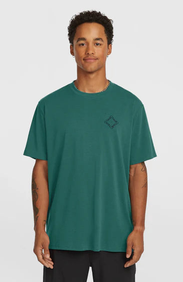 O'Neill Hybrid Polygeine Back Print Shirt Botanical Heat