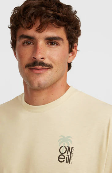 O'Neill Hybrid Polygeine Graphic T-Shirt Cocoa Sand