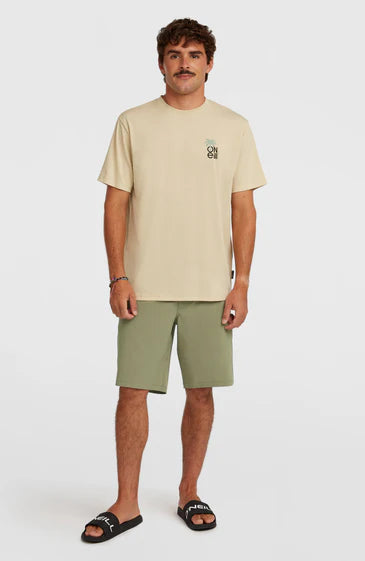 O'Neill Hybrid Polygeine Graphic T-Shirt Cocoa Sand