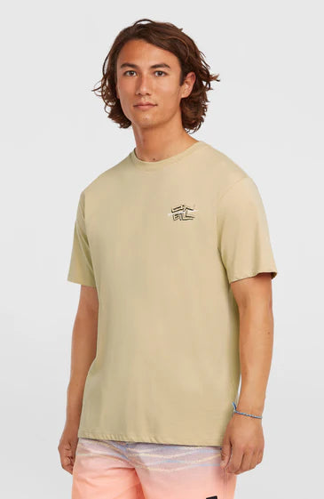 Men O’Neill Retro Back Print T-Shirt | Beige