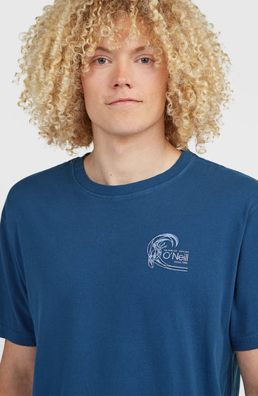 O'neill Men O'Riginals Retro Back-Print T-Shirt | Blue