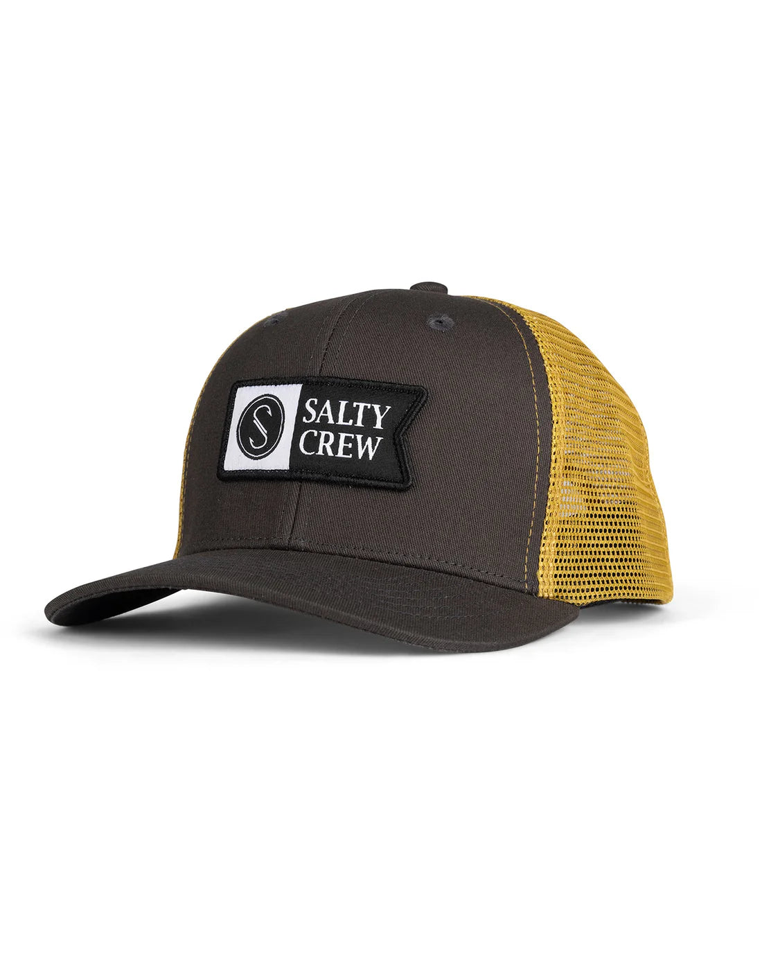 Salty Crew Pinnacle Boys Retro Trucker Charcoal Gold
