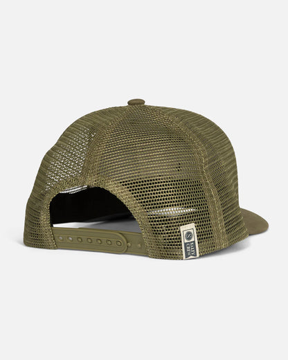 Salty Crew Pinnacle Boys Retro Trucker Kids Oil Green