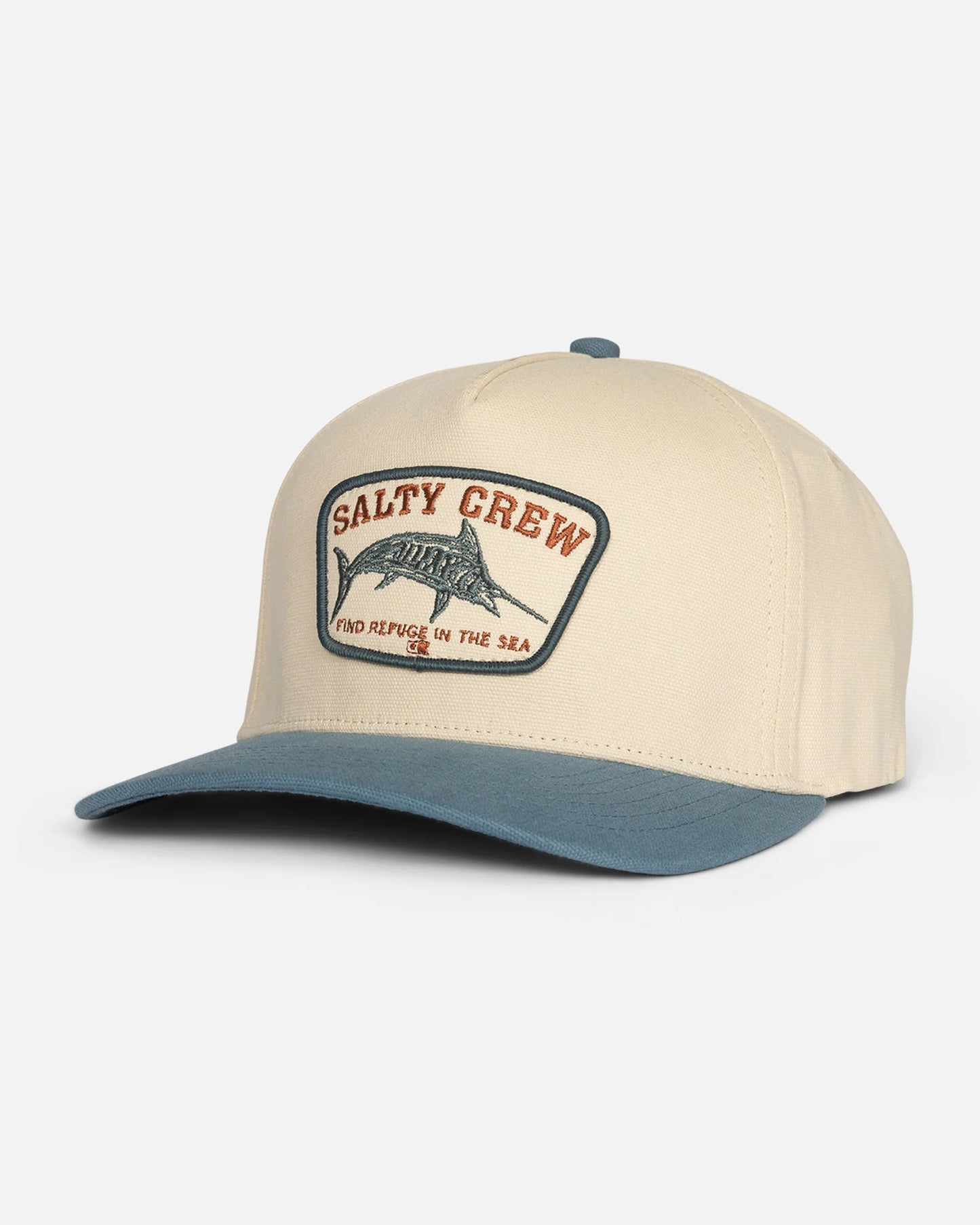 Salty Crew Billfisher Strapback Off White Pilot Blue