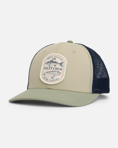 Salty Crew Baited Retro Trucker Oil Green