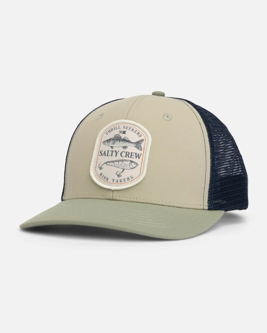 Salty Crew Baited Retro Trucker Oil Green