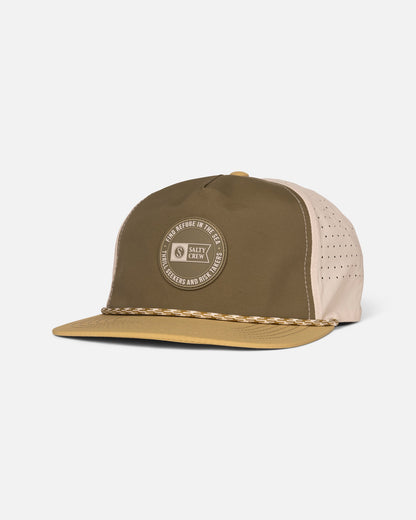 Salty Crew Topshot Trucker - Olive/ Gold