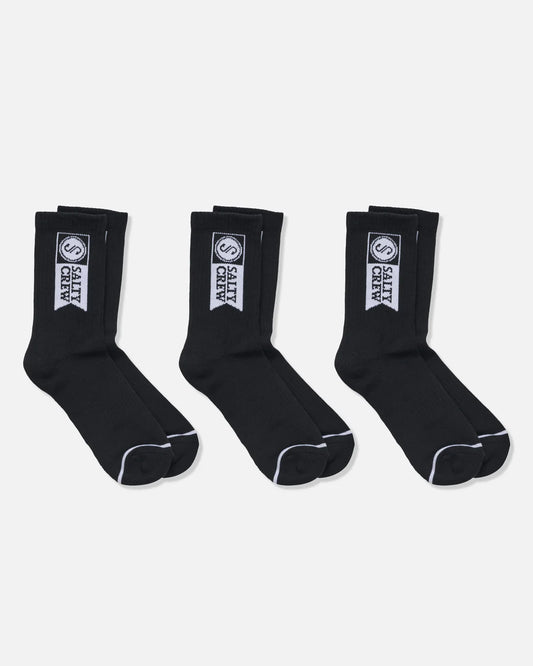 Salty Crew Alpha Socks 3 pack Black